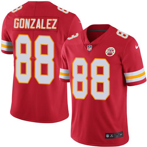 Nike Chiefs #88 Tony Gonzalez Red Team Color Men's Stitched NFL Vapor Untouchable Limited Jersey - Click Image to Close
